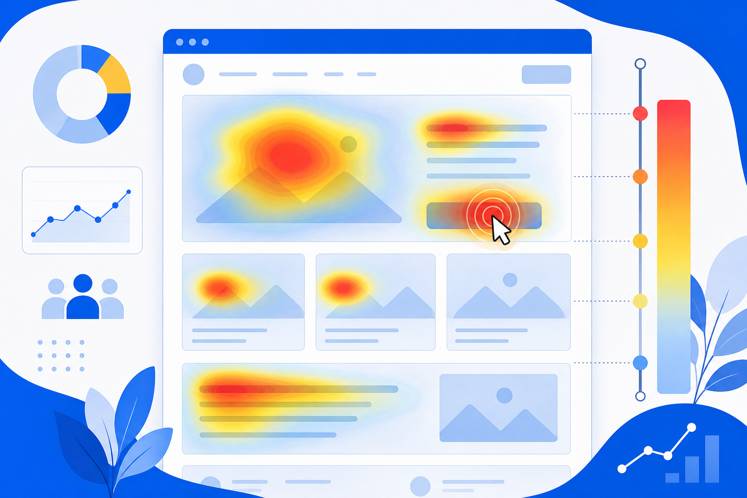 Website heatmap showing user behavior